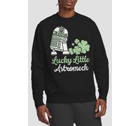 Star Wars Men's St Patrick's Day Lucky Astromech Sweatshirt in Black | Size: Large Star Wars Black L