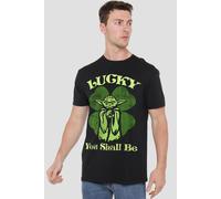 Star Wars Men's St Patrick'S Day Yoda Lucky T-Shirt Black | Size: Small Star Wars Black S