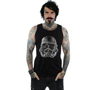 Star Wars Men's Stormtrooper Scribble Helmet Vest Black X-Large
