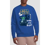 Star Wars Men's Swipe Grogu Sweatshirt Royal | Size: 2XL Star Wars Royal 2XL