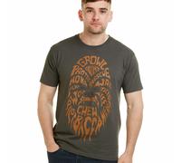 Star Wars Mens T-shirt Chewbacca Text Grey S - XXL Official