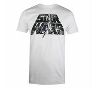 Star Wars Men's Retro Logo T-Shirt, White, XX-Large