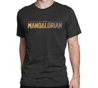 Star Wars Mens T-Shirt The Mandalorian Grey Small