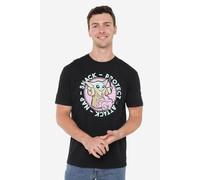 Star Wars Men's The Mandalorian Baby Yoda Grogu Protect Attack Nap Snack T-Shirt Black | Size: Small Star Wars Black S