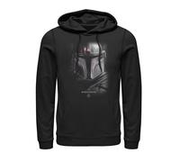 STAR WARS Men's The Mandalorian Bounty Hunter Shadow Pull Over Hoodie - Black - Large