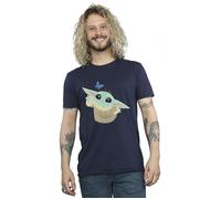 Star Wars Men's The Mandalorian Butterfly Catching T-Shirt in Navy | Size: Medium Star Wars Navy M