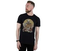 Star Wars Men's The Mandalorian Distressed Warrior T-Shirt Black XXXX-Large