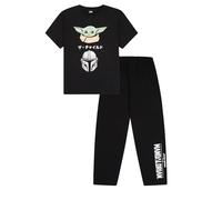 Star Wars Mens The Mandalorian Grogu Long Black Pyjamas (XXX-Large)