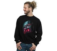 Star Wars Men's The Mandalorian Mandalore Helmet Reflection Sweatshirt Black XX-Large