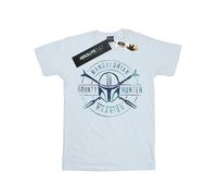 Star Wars Mens The Mandalorian Warrior Crest T-Shirt - White - White - L