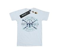 Star Wars Mens The Mandalorian Warrior Crest T-Shirt - White - White - M