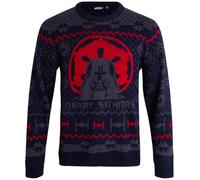 STAR WARS Mens Ugly Christmas Sweater - Darth Vader Warm Pullover Crewneck Ugly Christmas Sweaters for Men, Darth Vader Black, Medium