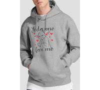 Star Wars Men's Valentine's Day, Yoda One for Me Hoodie Light Grey | Size: 2XL Star Wars Light Grey 2XL