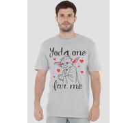 Star Wars Men's Valentine'S Day, Yoda One For Me T-Shirt Grey | Size: Large Star Wars Grey L