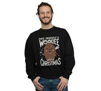 Star Wars Men's Wookiee Little Christmas Sweatshirt Black XXXX-Large