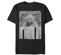 Star Wars Men's Words of Wisdom T-Shirt, Black, Large
