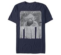 Star Wars Men's Words of Wisdom T-Shirt, Navy, Medium