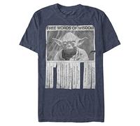 STAR WARS Men's Words of Wisdom T-Shirt, Premium Navy Heather, XXXXXL