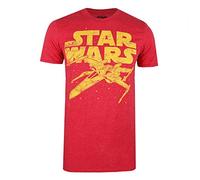 Star Wars Men's X-Wing Logo T Shirt, Heather Red, S UK