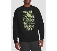 Star Wars Men's Yoda Best Grandad Comic Sweatshirt Black | Size: Small Star Wars Black S