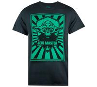 Star Wars Mens Yoda Jedi Master Poster T-Shirt - Black/Green - Black/Green - L