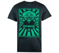 Star Wars Mens Yoda Jedi Master Poster T-Shirt - Black/Green - Black/Green - S