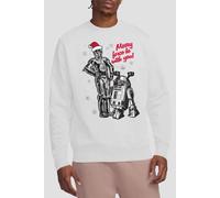 Star Wars Merry Christmas Droids Sweatshirt White Star Wars White L
