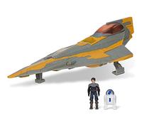 STAR WARS Micro Galaxy Squadron Anakin Skywalker's Jedi Starfighter - 5-Inch Starfighter Class Vehicle with Two 1-Inch Micro Figure Accessories
