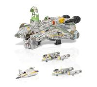 Star Wars Micro Galaxy Squadron Ghost (Secret Mission) - 15-Inch Vehicle with Three Additional Vehicles plus Ten Micro Figures Accessories - Amazon Exclusive