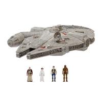 Star Wars Micro Galaxy Squadron Millennium Falcon - 9-Inch Assault Class Vehicle with Four 1-Inch Micro Figure Accessories