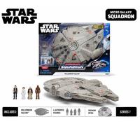 Star Wars Micro Galaxy Squadron Millennium Falcon - 9-Inch Assault Class Vehicle with Four 1-Inch Micro Figure Accessories