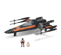 Star Wars Micro Galaxy Squadron Poe Dameron's T-70 X-Wing - 5" Starfighter Class Vehicle with Two 1" Microfigure Accessories