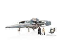 Star Wars Micro Galaxy Squadron Sith Infiltrator - 10-Inch Vehicle with 2.5-Inch Speeder with Stand plus Two 1-Inch Micro Figure Accessories