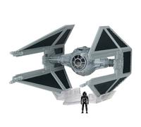 Star Wars Micro Galaxy Squadron TIE Interceptor - 3-Inch Light Armor Class Vehicle with 1-Inch Micro Figure Accessory