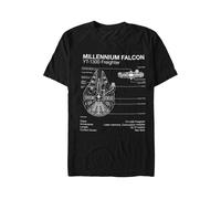 Star Wars - Millenium Falcon Sketch - T-Shirt Small