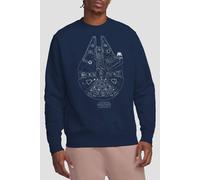 Star Wars Millenium Lines Sweatshirt in Navy | Size: Large Star Wars Navy L