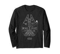 Star Wars Millennium Falcon Lines Long Sleeve T-Shirt