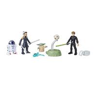 STAR WARS Mission Fleet, 2.5-Inch Scale Grogu Action Figure Set with 4 Figures & 7 Accessories, Toys for 4 Year Old Boys & Girls, F8349, Black