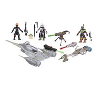 STAR WARS Mission Fleet Mando's N-1 Starfighter, 2.5-Inch Scale Mandalorian Action Figure Set, Toys for 4 Year Old Boys & Girls (Amazon Exclusive)