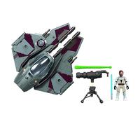 Star Wars Mission Fleet Stellar Class Obi-Wan Kenobi Jedi Starfighter 2.5-Inch-Scale Figure and Vehicle, Ages 4 and Up