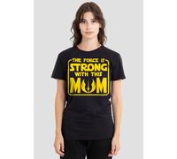Star Wars Mother's Day Force is Strong with Mom Ladies T Shirt, Black, Large