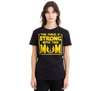 Star Wars Mother's Day Force is Strong with Mom T-Shirt S-2XL, Black
