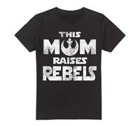 Star Wars Mother's Day Mom Raises Rebels T-Shirt Black Black L