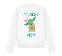 Star Wars Mother's Day Yoda Best Mom Sweatshirt White | Size: XL Star Wars White XL