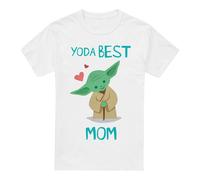 Star Wars Mother's Day Yoda Best Mom T-Shirt White White M