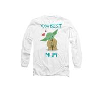 Star Wars Mother's Day Yoda Best Mum Long Sleeve T-Shirt, White Star Wars White S