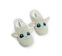 Star Wars Grogu Unisex Adults Green Mule Slippers | 3D Ears Fluffy Home Wear for Movie Fans | Cosy Loungewear | Character Footwear for Relaxing Evenings Merch - 9-10 UK