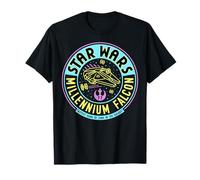 Star Wars Neon Millennium Falcon Circle Logo T-Shirt