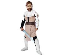 Star Wars Obi-Wan Kenobi Child Costume: Tunic with Collar and Armour Sleeves, Mask, Belt & Pants with Boot Tops