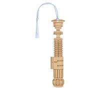 Star Wars OBI Wan Kenobi Original Trilogy Lightsaber Bookmark - Laser Engraved - Made in The USA - Wood Book Mark with Light Blue Tassel